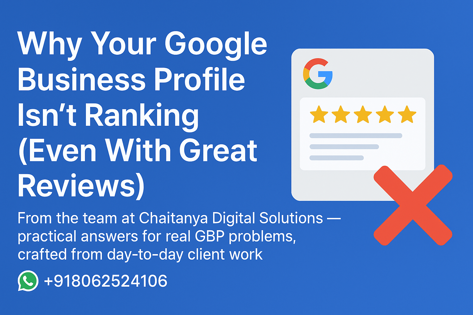 Google Business Profile Issues - Chaitanya Digital Solutions